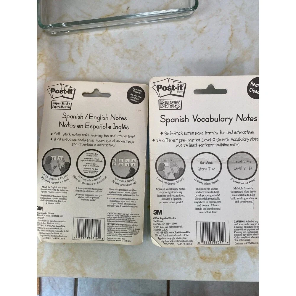 Rare find brand new Post-it Spanish/English and Spanish Vocabulary Notes